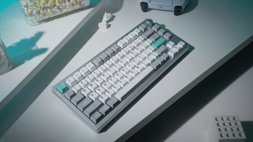 Клавіатура механічна Lemokey P1 Pro 84Key, Keychron Super Brown, WL/BT/USB-A, QMK/VIA, Hot-Swap, EN/UKR, RGB, Knob, Space Silver P1P-X3-UA фото