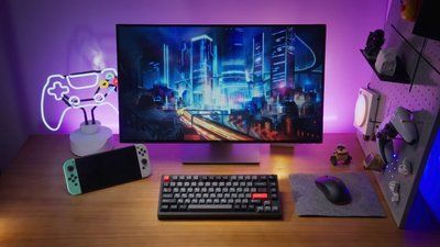 Клавиатура механическая Lemokey P1 Pro 84Key, Keychron Super Red, WL/BT/USB-A, QMK/VIA, Hot-Swap, EN/UKR, RGB, Knob, Carbon Black P1P-M1-UA фото