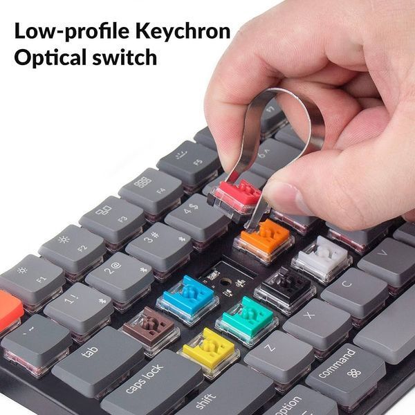 Набір оптичних перемикачів Keychron Low Profile Optical MX with Holder Set 87Pcs/Set Red Z87_KEYCHRON_RED фото