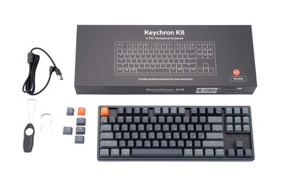 Клавіатура KEYCHRON K8 Aluminum Frame 87 keys, Optical Brown, Hot-Swap, RGB, BLACK K8F3_KEYCHRON фото