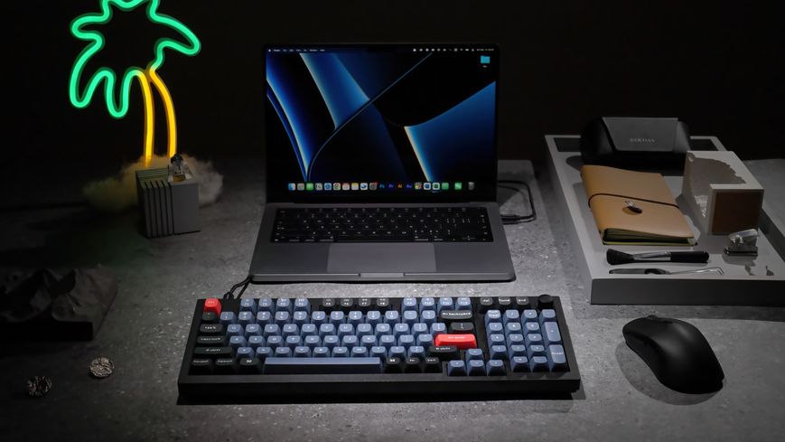 Клавиатура механическая Keychron Q5 100Key, Gateron G PRO Brown, USB-A, Hot-Swap, QMK, Knob, EN, RGB, Чорний Q5M3Z_KEYCHRON фото