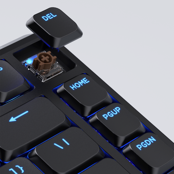 Клавіатура механічна Keychron J1 82Key, K pro Red, WL/BT/USB-A, QMK, Hot-swap, EN/UKR, RGB, чорний J1-H1-UA фото