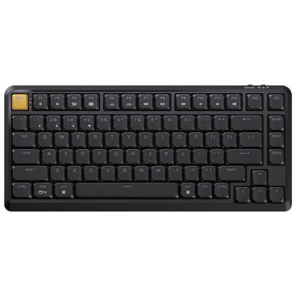 Клавіатура механічна Keychron J1 82Key, K pro Red, WL/BT/USB-A, QMK, Hot-swap, EN/UKR, RGB, чорний J1-H1-UA фото