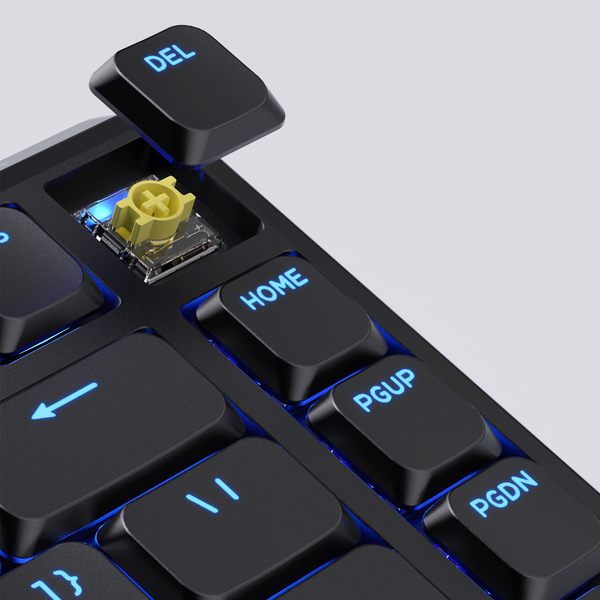 Клавіатура механічна Keychron J1 82Key, K pro Red, WL/BT/USB-A, QMK, Hot-swap, EN/UKR, RGB, чорний J1-H1-UA фото