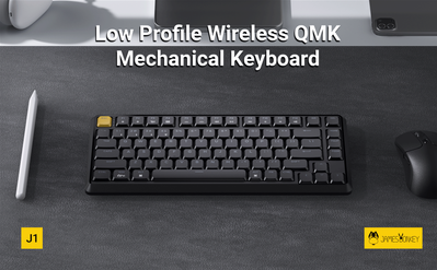 Клавіатура механічна Keychron J1 82Key, K pro Brown, WL/BT/USB-A, QMK, Hot-swap, EN/UKR, RGB, чорний J1-H3-UA фото