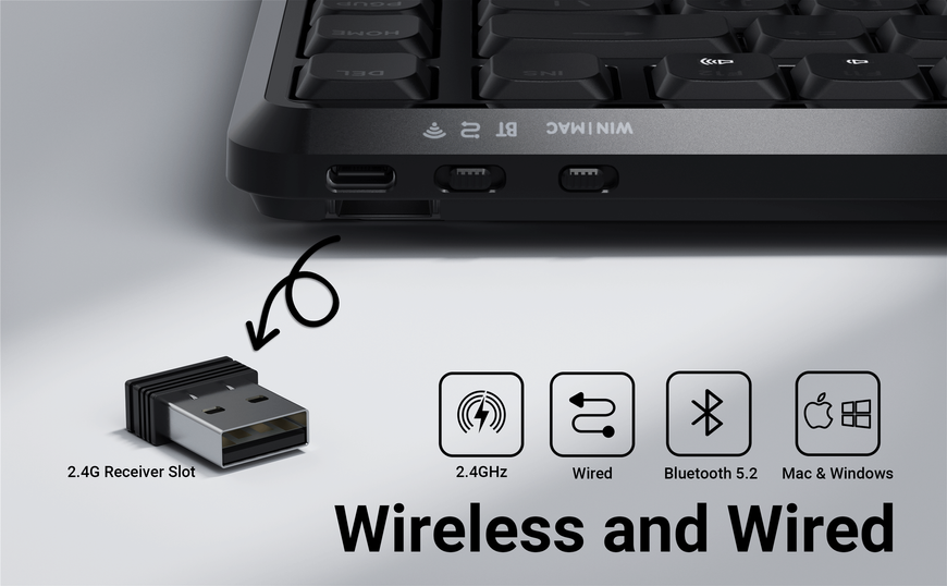 Клавиатура механическая Keychron J1 82Key, K pro Banana, WL/BT/USB-A, QMK, Hot-swap, EN/UKR, RGB, черный J1-H4-UA фото