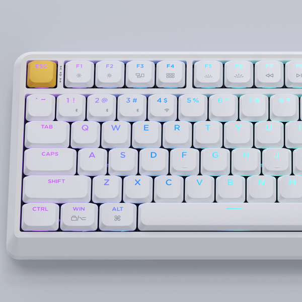 Клавіатура механічна Keychron J1 82Key, K pro Red, WL/BT/USB-A, QMK, Hot-swap, EN/UKR, RGB, білий J1-Q1-UA фото