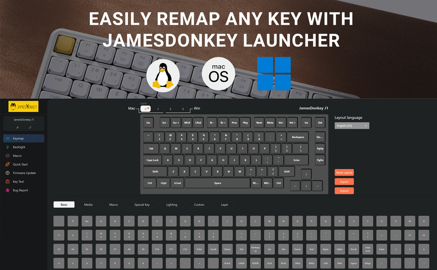 Клавіатура механічна Keychron J1 82Key, K pro Red, WL/BT/USB-A, QMK, Hot-swap, EN/UKR, RGB, білий J1-Q1-UA фото