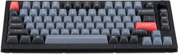 Клавіатура Keychron V1 84 Key QMK K PRO Red Hot-Swap RGB Knob Frosted Black V1C1_KEYCHRON фото