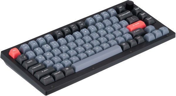 Клавіатура Keychron V1 84 Key QMK K PRO Red Hot-Swap RGB Knob Frosted Black V1C1_KEYCHRON фото