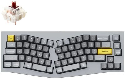 Клавиатура механическая Keychron Q8 69Key, Gateron G PRO Brown, USB-A, Hot-Swap, QMK, Knob, EN, RGB, Сірий Q8N3_KEYCHRON фото