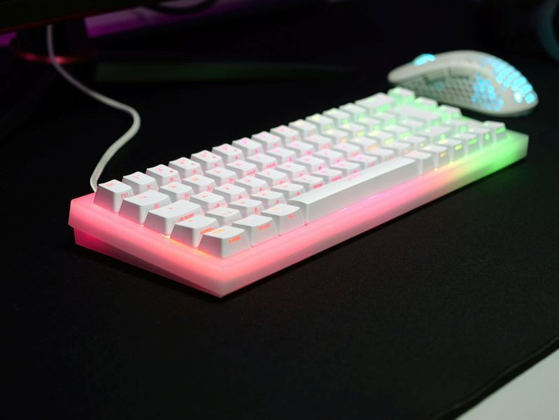 Клавиатура механическая Xtrfy K5 68Key, Kailh Red, USB-A, EN/UA, Hot-swap, RGB, белый K5-RGB-CPT-TPWHITE-R-UKR фото