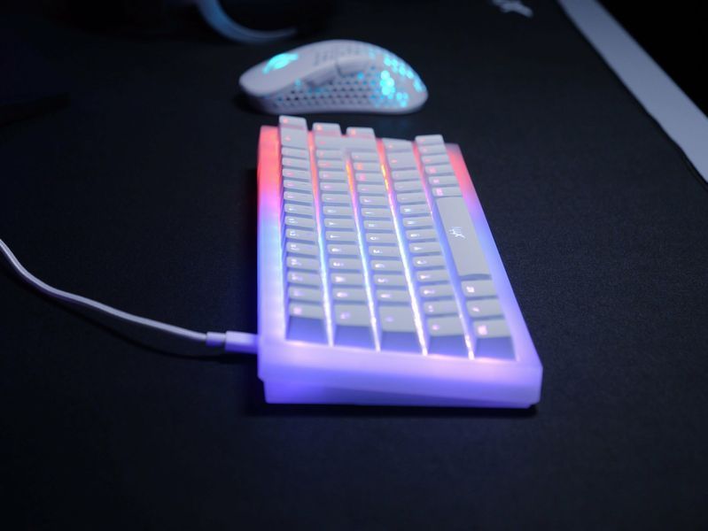 Клавиатура механическая Xtrfy K5 68Key, Kailh Red, USB-A, EN/UA, Hot-swap, RGB, белый K5-RGB-CPT-TPWHITE-R-UKR фото