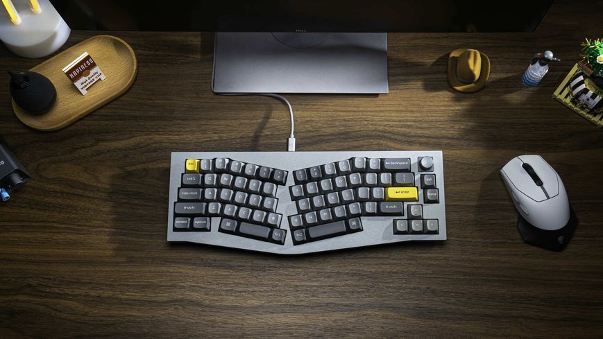 Клавиатура механическая Keychron Q8 69Key, Gateron G PRO Brown, USB-A, Hot-Swap, QMK, Knob, EN, RGB, Сірий Q8N3_KEYCHRON фото