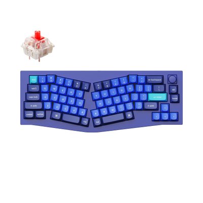 Клавиатура механическая Keychron Q8 69Key, Gateron G PRO Red, USB-A, Hot-Swap, QMK, Knob, EN, RGB, Синій Q8O1_KEYCHRON фото