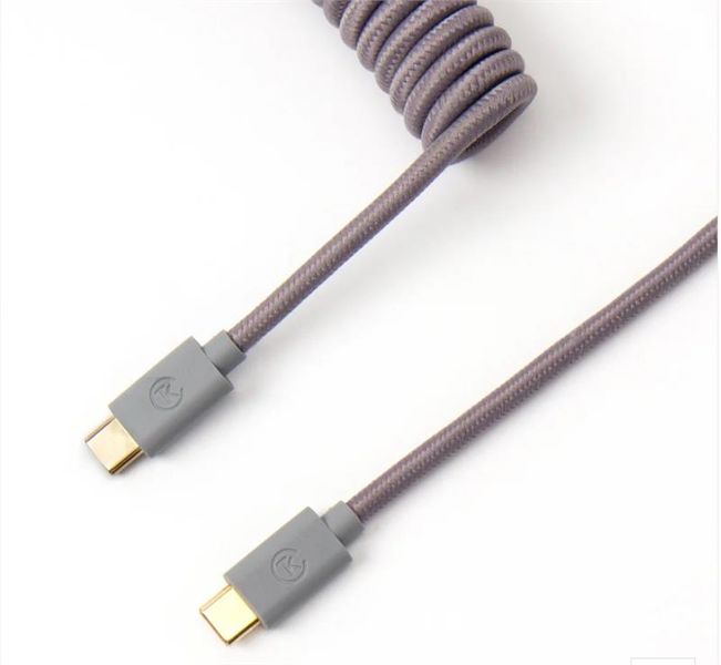 Кабель Type-A/Type-C Keychron Coiled Cable Grey CABG_KEYCHRON фото