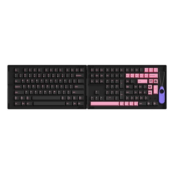 Набір кейкапів для клавіатури AKKO Black&Pink ASA Fullset Keycaps EN AKEYPCAPS_BP фото