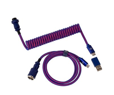 Кабель Type-A/Type-C Keychron Premium Coiled Aviator Cable-Straight Purpule CAB1_KEYCHRON фото