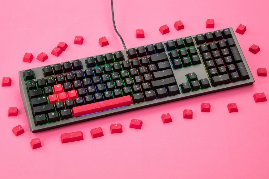 Кейкапи Ducky Rubber ABS прогумовані 31шт, Red DKSA31-USRDRNNO1	 фото