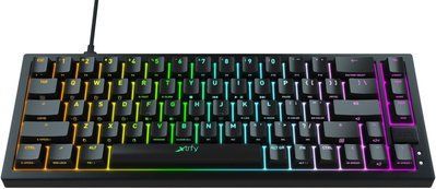 Клавіатура механічна Xtrfy K5 68Key, Kailh Red, USB-A, EN/UA, Hot-swap, RGB, Чорний K5-RGB-CPT-BLACK-R-UKR фото