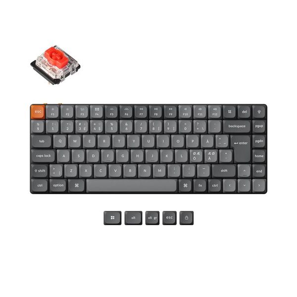 Клавіатура механічна Keychron K3 Max 84Key, Gateron MX 2.0 Blue, WL/BT/USB-A, QMK, Hot-swap, EN/UKR, RGB, чорний K3MH2_KEYCHRON фото