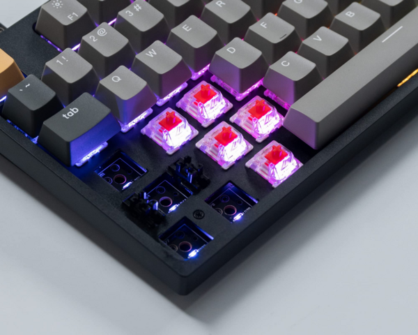 Клавіатура механічна Keychron C1 Pro 87Key, K pro Red, USB-A, QMK/VIA, EN/UKR, RGB, чорний C1PL1_KEYCHRON фото