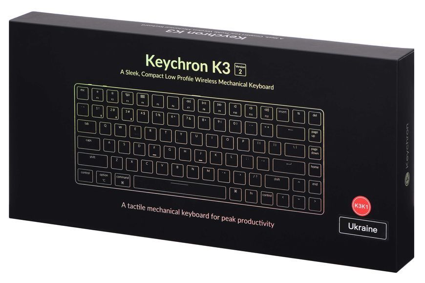 Дефект_Клавіатура Keychron K3 84 Key Gateron Blue WL UA White Дефект_K3K2_KEYCHRON фото