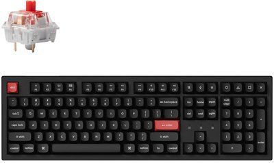 Клавіатура механічна Keychron K10 PRO 100Key, K pro Red, WL/BT/USB-A, EN/UKR, RGB, чорний K10P-B1-UA фото