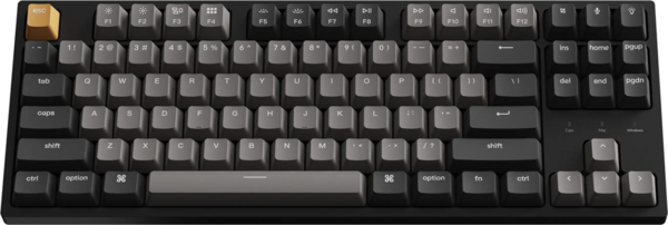 Клавіатура механічна Keychron C1 Pro 87Key, K pro Red, USB-A, QMK/VIA, Hot-swap, EN/UKR, RGB, чорний C1PM1_KEYCHRON фото