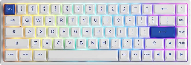 Набор кейкапов Akko Blue on White Fullset Keycaps 6925758618298 фото