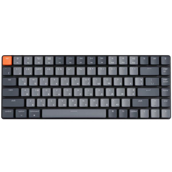 Клавиатура механическая K3 84Key, Optical Red, BT/USB-A, Hot-swap, Low Profile, EN/UKR, RGB, Чорний K3E1_KEYCHRON фото